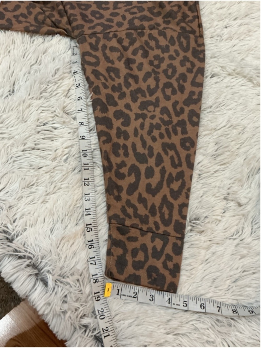 Grayson Thread Leopard Print Lounge Pajama Set 1X Brown Cozy Sleepwear Plus Size - Picture 9 of 14